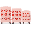 Komplet 3 WALIZEK Wings ABS+ Customized SOFT PINK LIPS