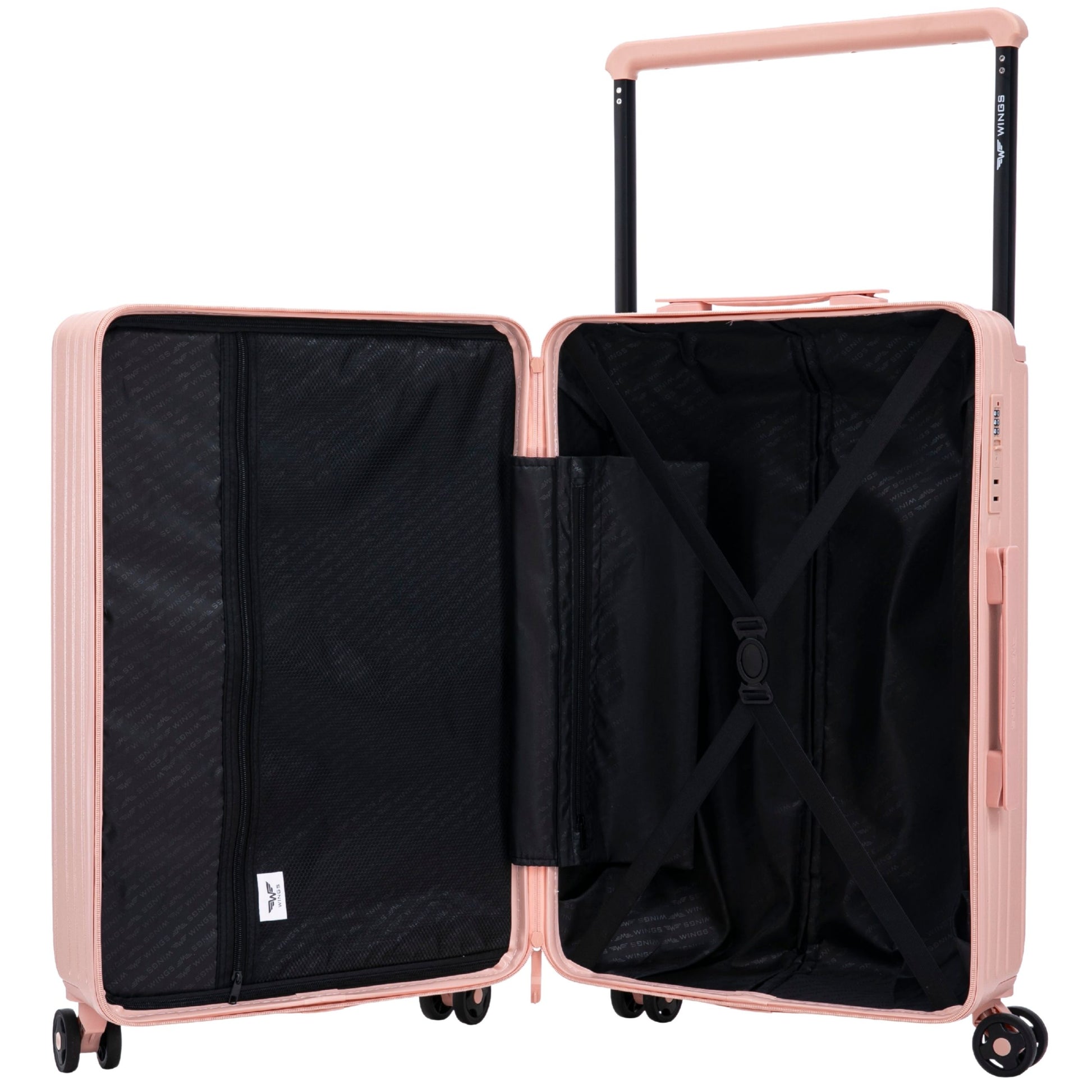 Komplet 3 WALIZEK Wings ABS+ Customized SOFT PINK LIPS