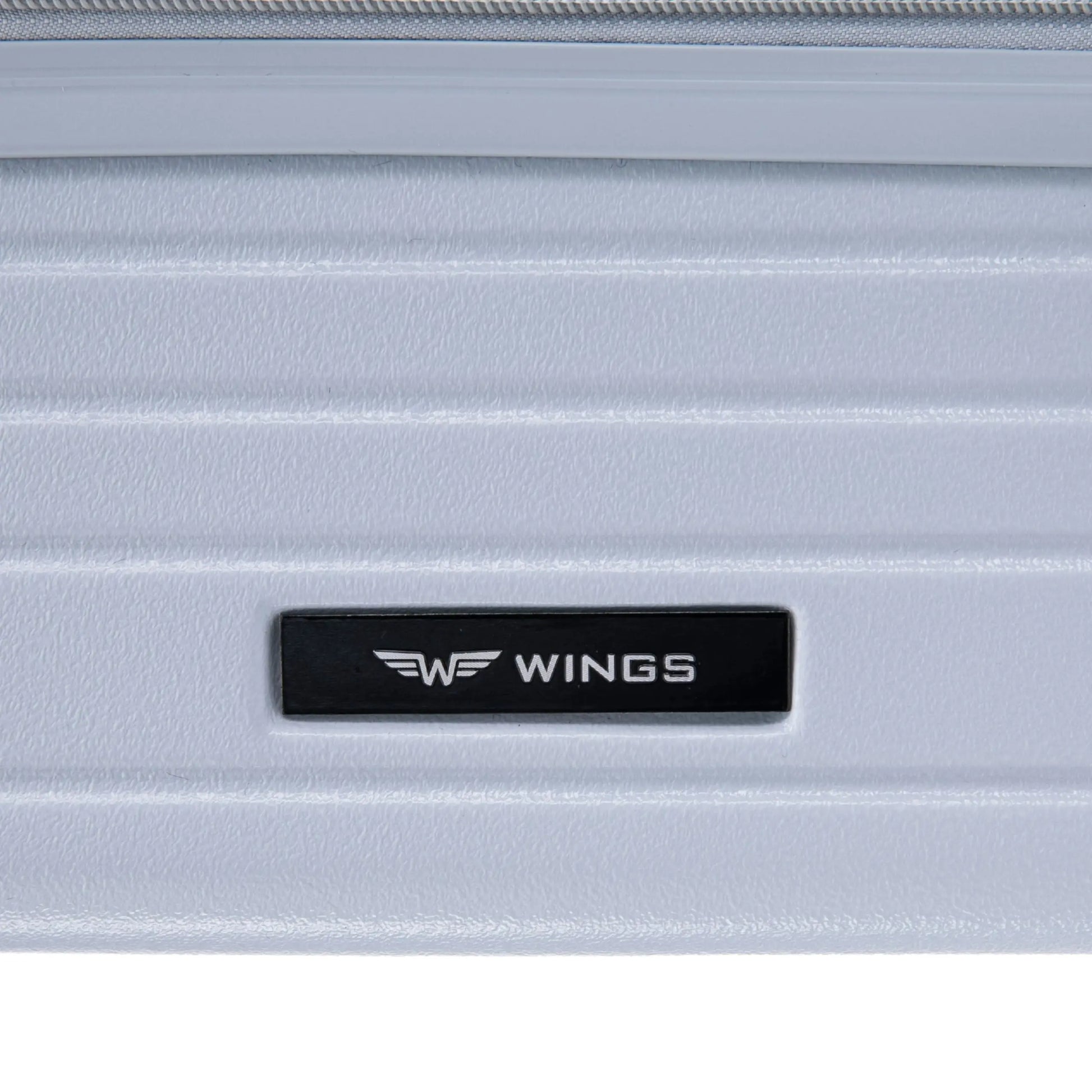 Walizka kabinowa Wings ABS+ 20" Customized  PASTEL BLUE FLOWER customized