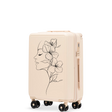 Walizka kabinowa Wings ABS+ 20" Customized  DIRTY WHITE FLOWER