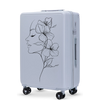 Walizka średnia Wings ABS+ 24" Customized PASTEL BLUE FLOWER