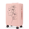 Walizka średnia Wings ABS+ 24" Customized SOFT PINK FLOWER