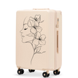 Walizka średnia Wings ABS+ 24" Customized DIRTY WHITE FLOWER