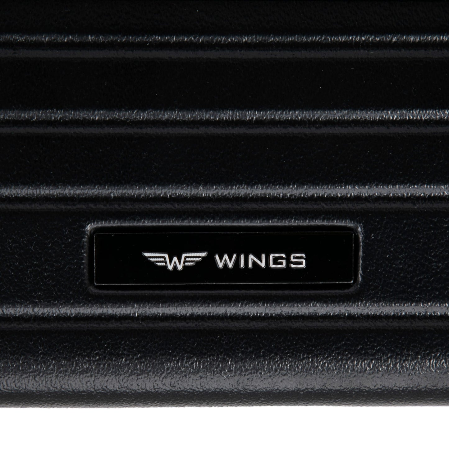 Walizka średnia Wings ABS+ 24" Customized BLACK FLOWER