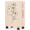 Walizka duża Wings ABS+ 28" Customized DIRTY WHITE FLOWER