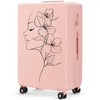 Walizka duża Wings ABS+ 28" Customized SOFT PINK FLOWER