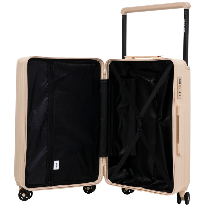 Komplet 3 WALIZEK Wings ABS+ Customized DIRTY WHITE FLOWER