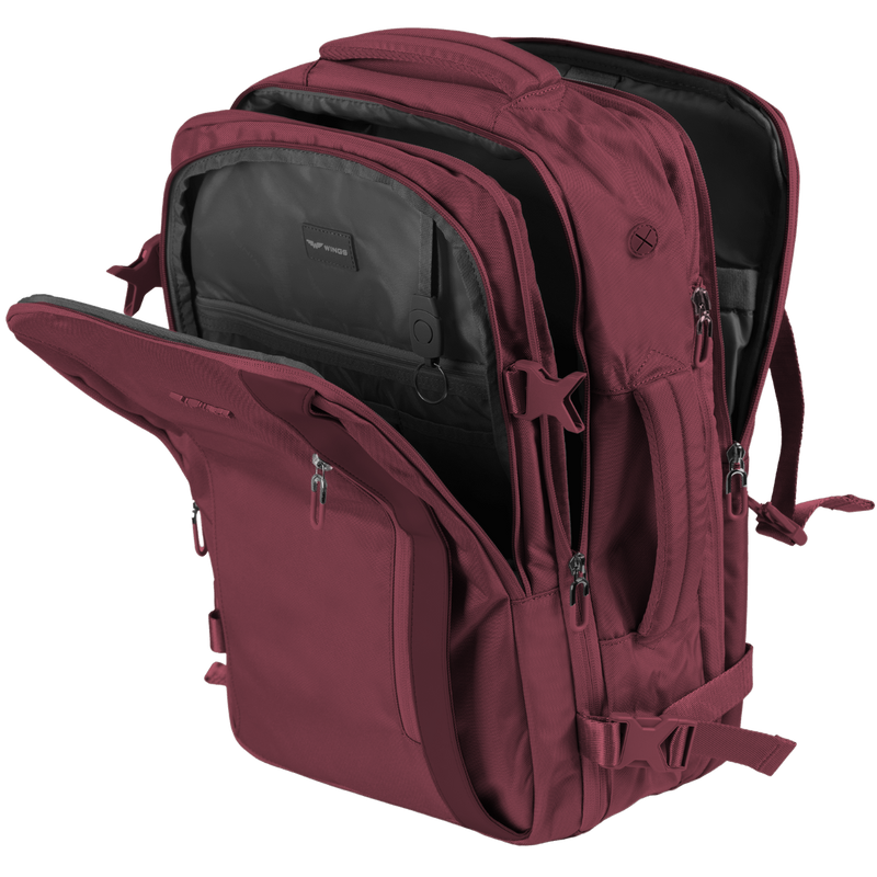 WINGS Plecak wielofunkcyjny SKYLARK poszerzany Burgundy