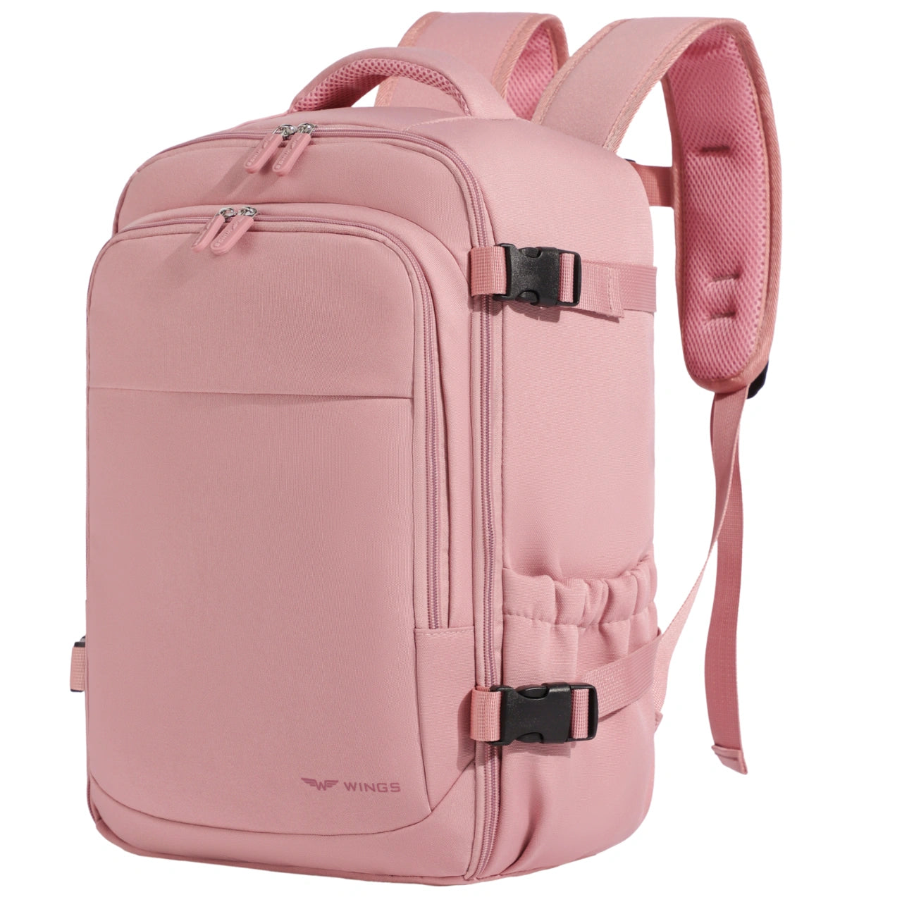Plecak kabinowy WINGS  bagaż podręczny Ryanair i Wizz Air, lekki plecak podróżny PINK CABIN BACKPACK