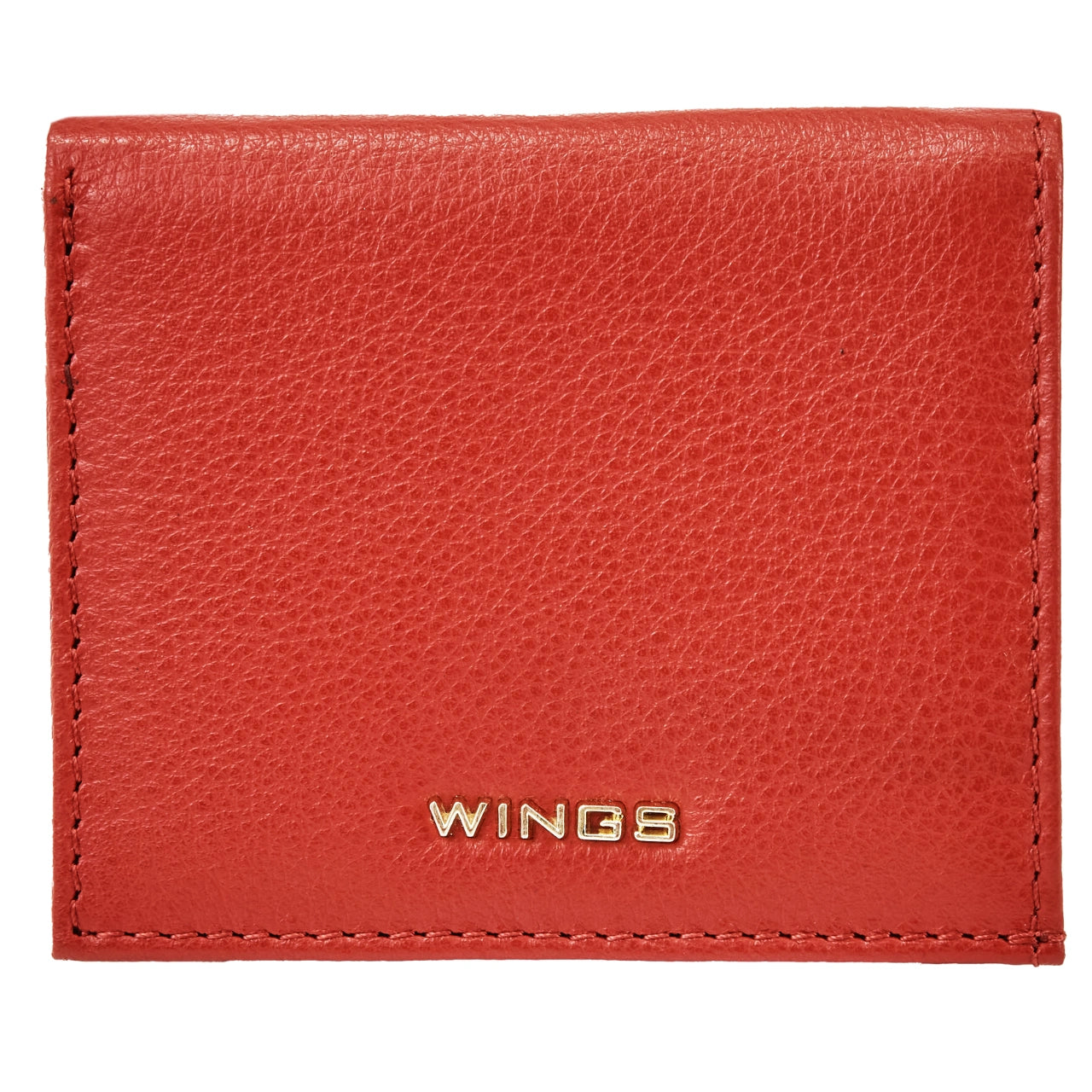Mały portfel damski WINGS ze skóry naturalnej RED LEATHER COLLECTION