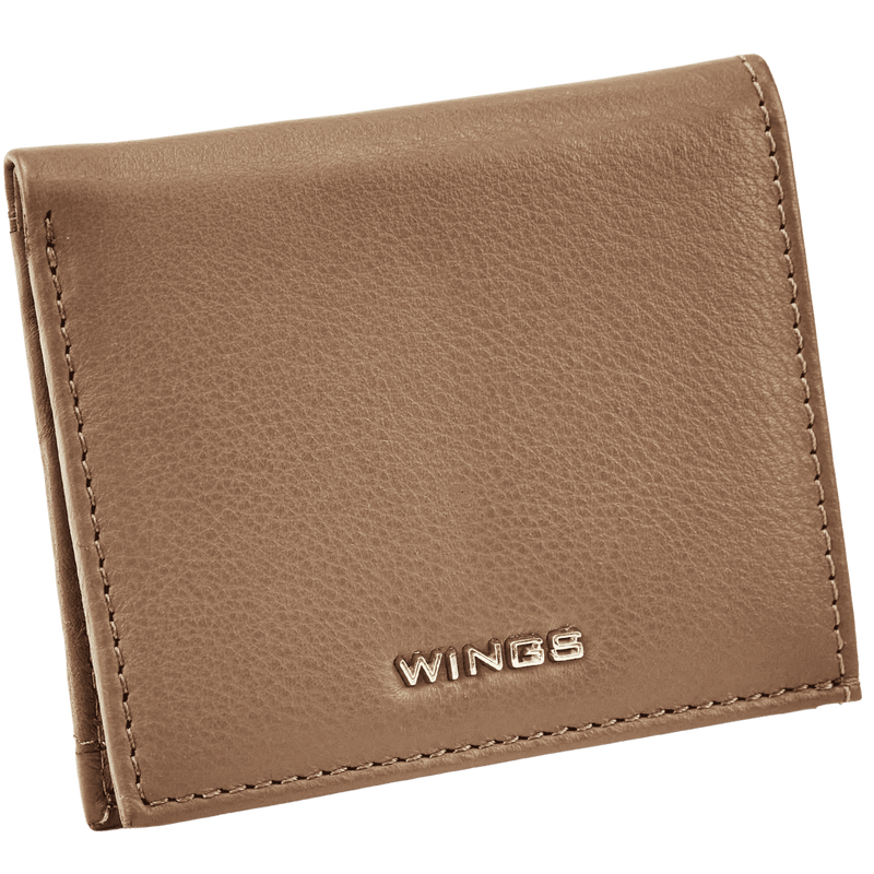 Mały portfel damski WINGS ze skóry naturalnej BEIGE