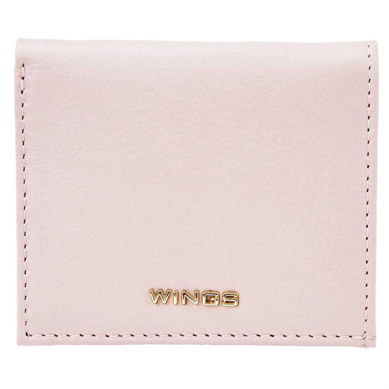 Mały portfel damski WINGS ze skóry naturalnej PINK LEATHER COLLECTION