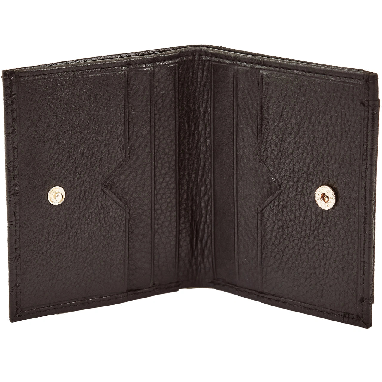 Mały portfel damski WINGS ze skóry naturalnej CROCO BLACK LEATHER COLLECTION