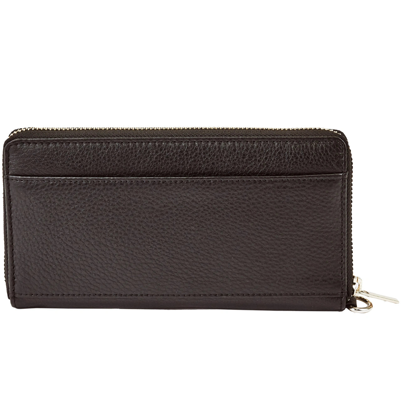 Damski portfel skórzany z paskiem na nadgarstek WINGS BLACK LEATHER COLLECTION