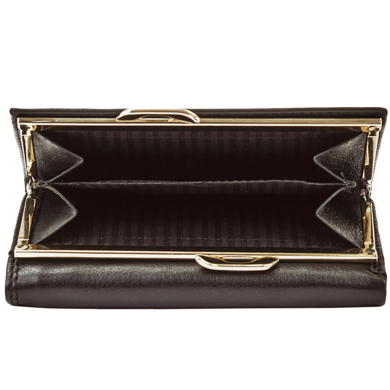 Damski portfel skórzany WINGS z ochroną RFID o pojemnym wnętrzu BLACK LEATHER COLLECTION