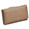 Damski portfel skórzany WINGS z ochroną RFID o pojemnym wnętrzu BEIGE