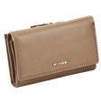 Damski portfel skórzany WINGS z ochroną RFID o pojemnym wnętrzu BEIGE