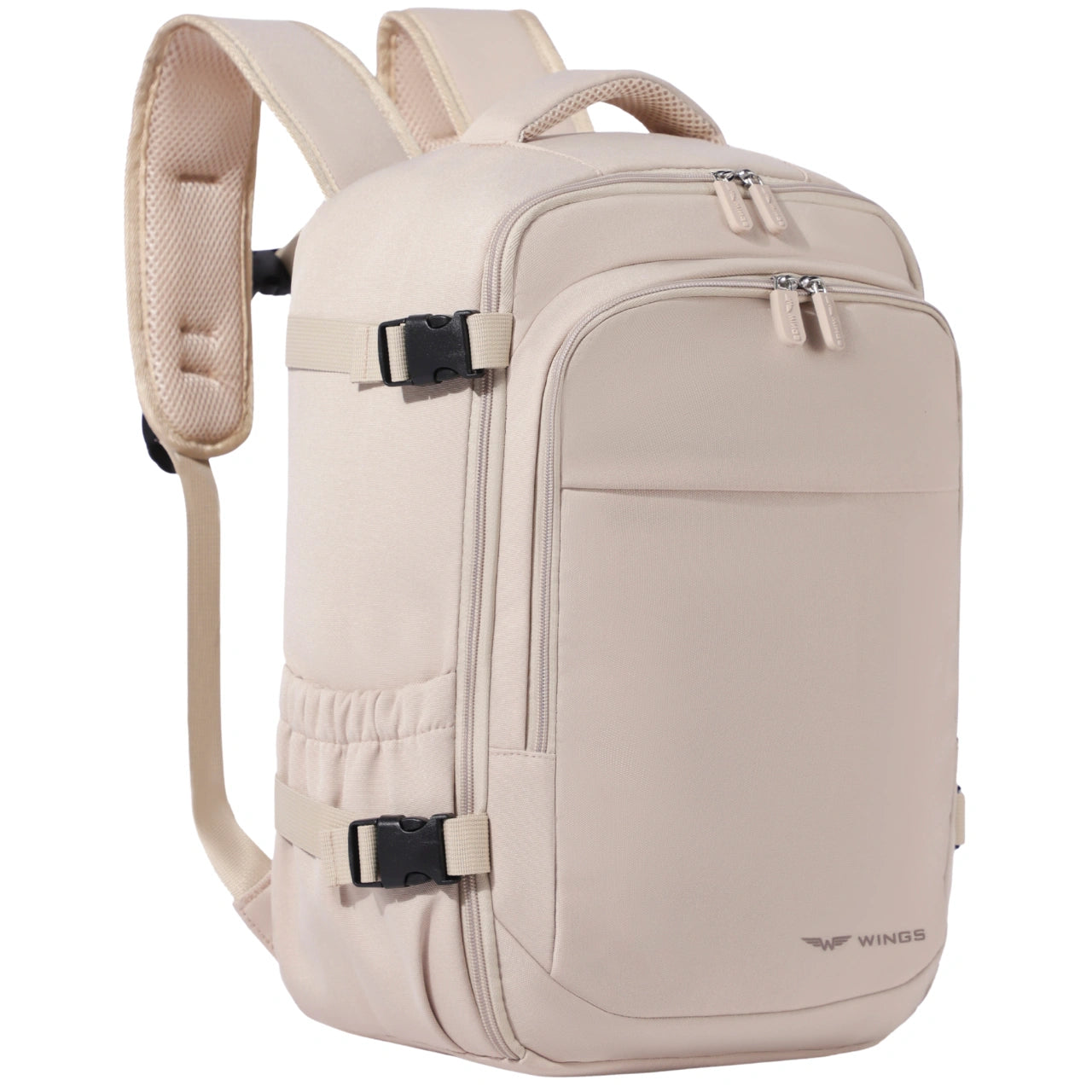 Plecak kabinowy WINGS  bagaż podręczny Ryanair i Wizz Air, lekki plecak podróżny KHAKI CABIN BACKPACK