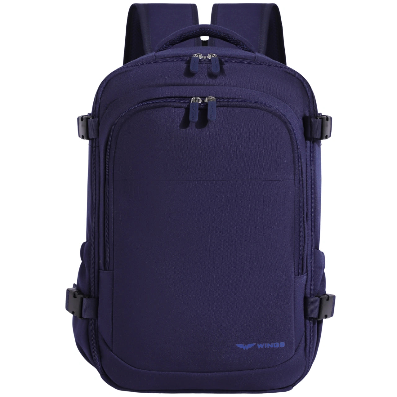 Plecak kabinowy WINGS  bagaż podręczny Ryanair i Wizz Air, lekki plecak podróżny BLUE CABIN BACKPACK