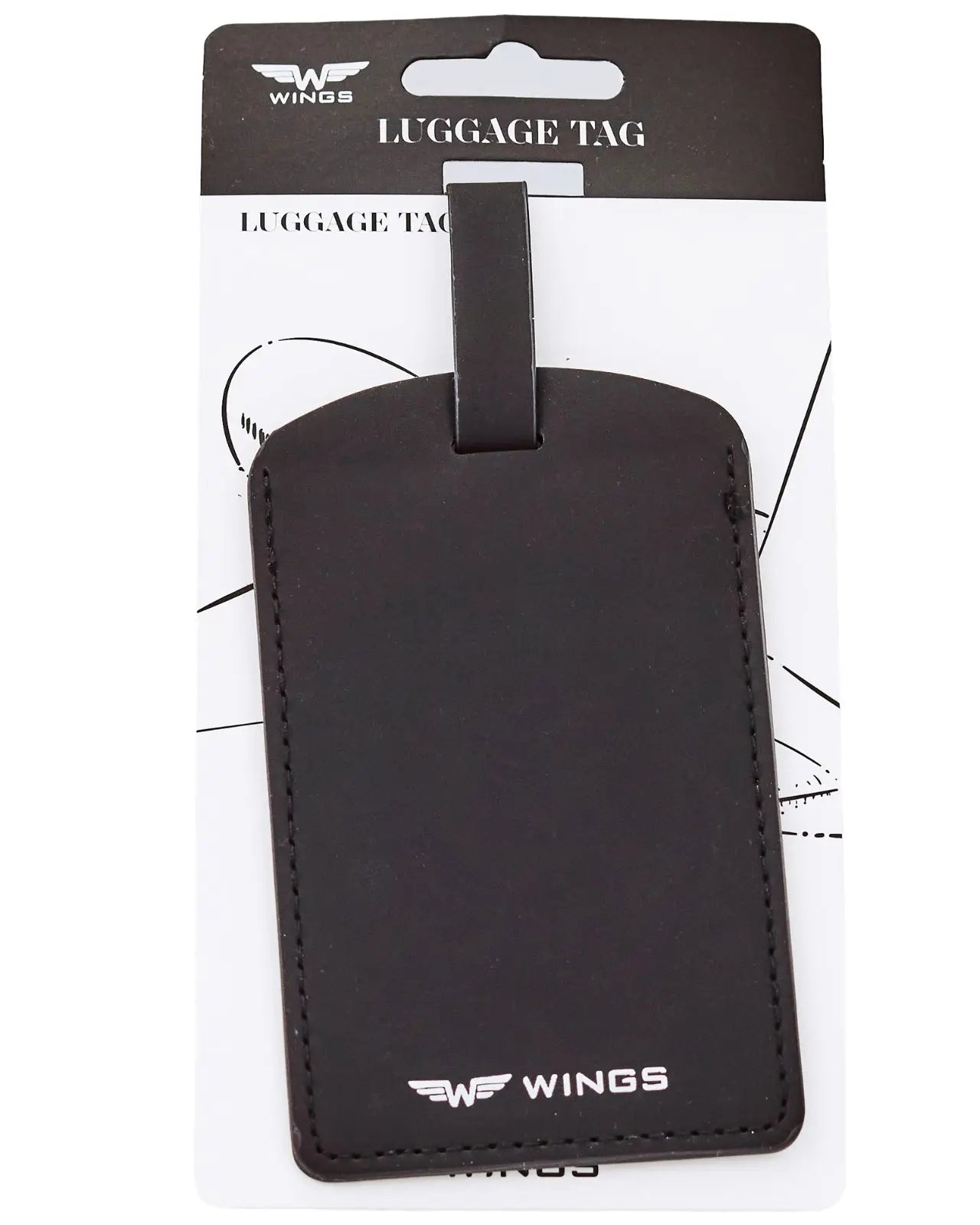 Identyfikator bagażu WINGS zawieszka do walizki tag BLACK TRAVEL MUST HAVE