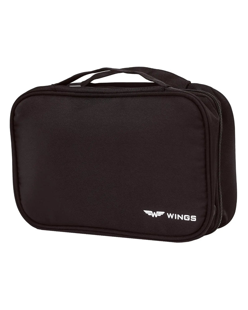 Składana kosmetyczka WINGS z wieszaczkiem BLACK