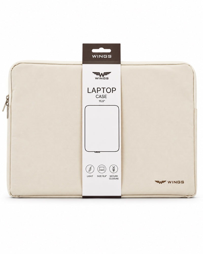 Pokrowiec etui na laptopa 15,6 cala WINGS BEIGE