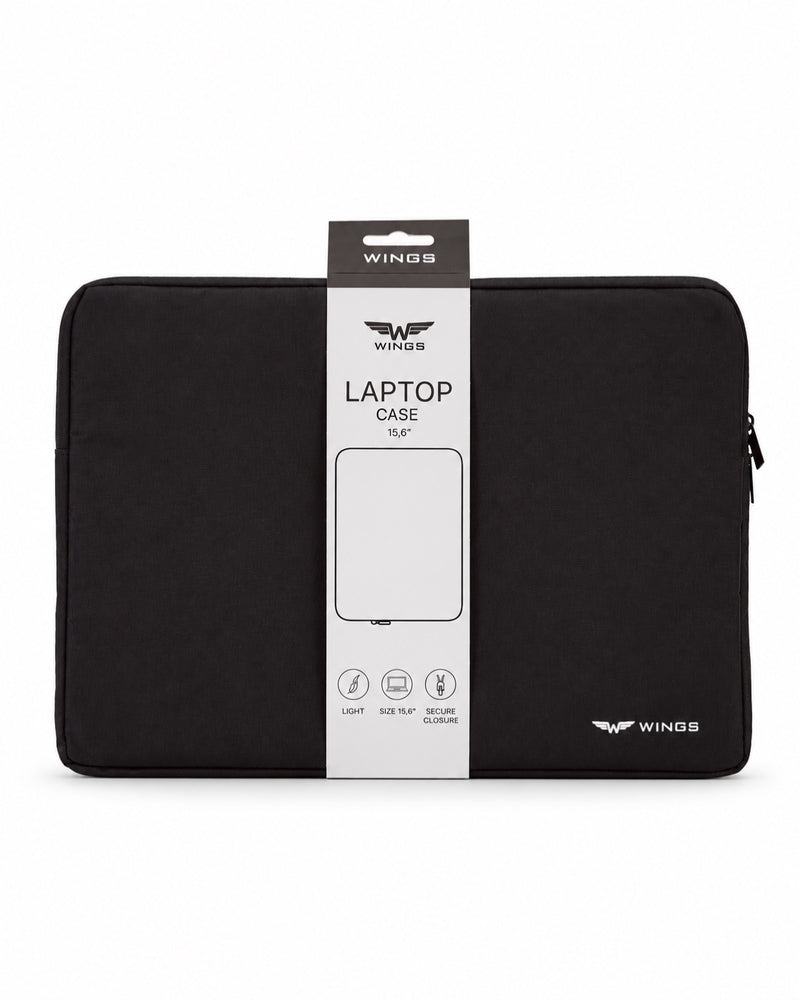 Pokrowiec etui na laptopa 15,6 cala WINGS BLACK