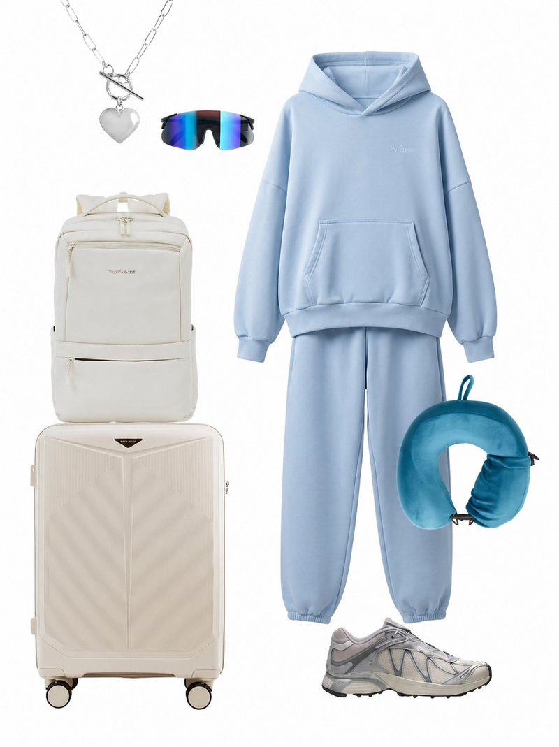 Navy & beige