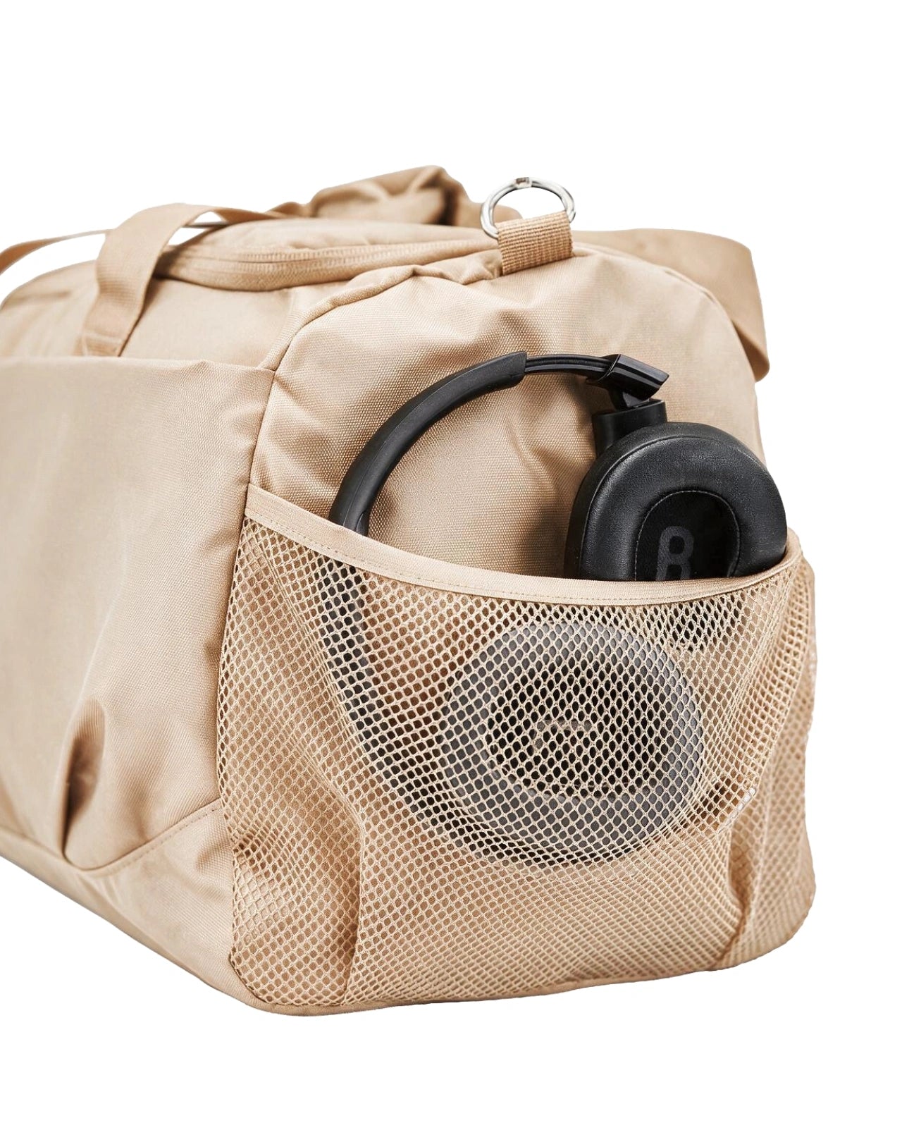 Torba sportowa WINGS podróżna na siłownię z kieszenią na obuwie BEIGE