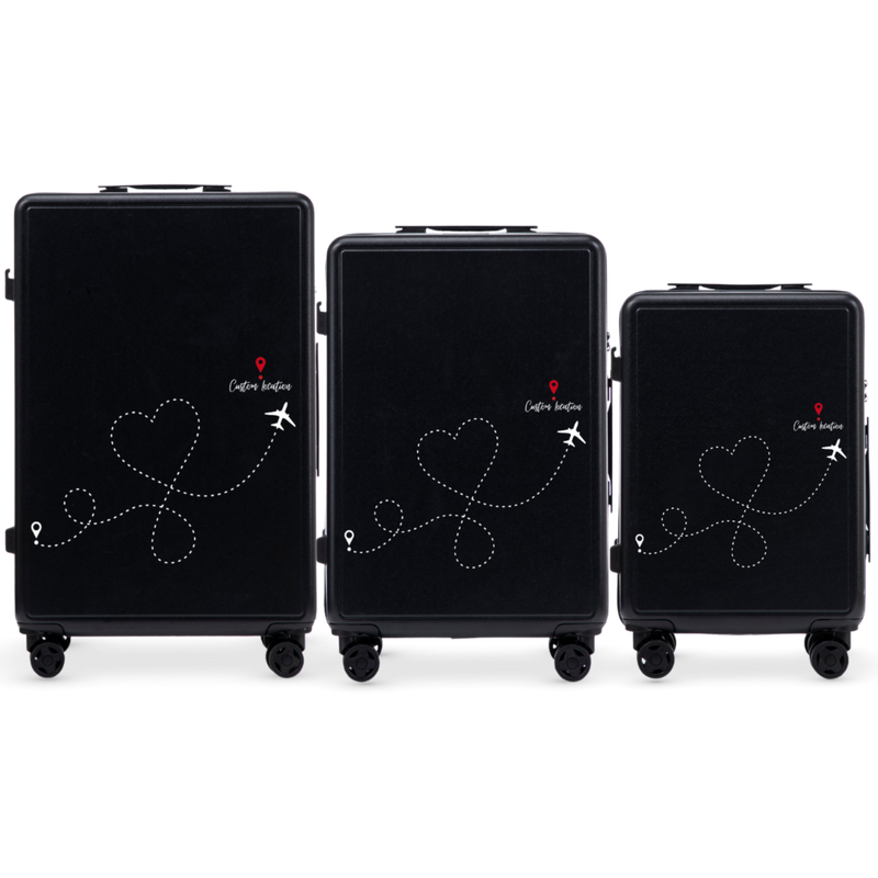 Komplet 3 WALIZEK Wings ABS+ Customized BLACK TRAVEL