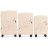Komplet 3 WALIZEK Wings ABS+ Customized TRAVEL DIRTY WHITE