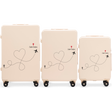 Komplet 3 WALIZEK Wings ABS+ Customized TRAVEL DIRTY WHITE