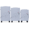 Komplet 3 WALIZEK Wings ABS+ Customized PASTEL BLUE TRAVEL