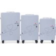 Komplet 3 WALIZEK Wings ABS+ Customized PASTEL BLUE TRAVEL