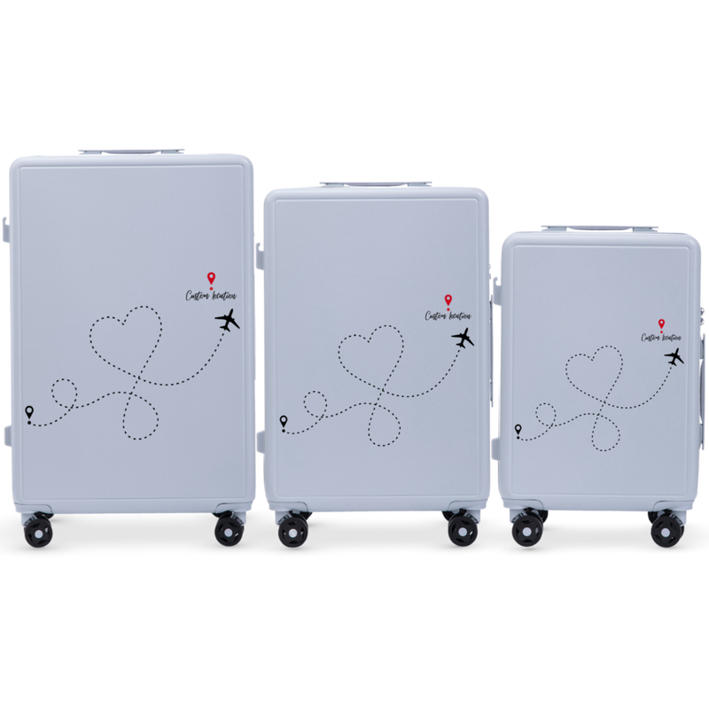 Komplet 3 WALIZEK Wings ABS+ Customized PASTEL BLUE TRAVEL