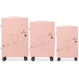 Komplet 3 WALIZEK Wings ABS+ Customized PINK TRAVEL