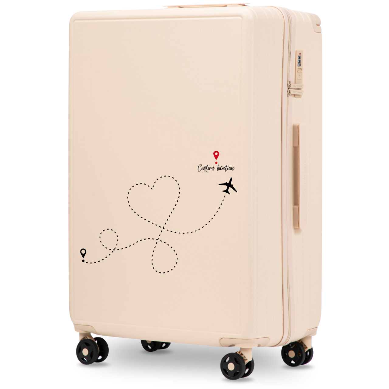 Walizka duża Wings ABS+ 28" Customized DIRTY WHITE TRAVEL
