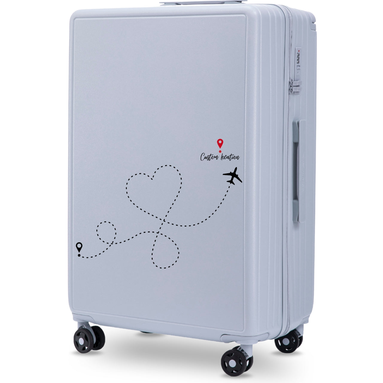 Walizka kabinowa Wings ABS+ 20" Customized  PASTEL BLUE TRAVEL