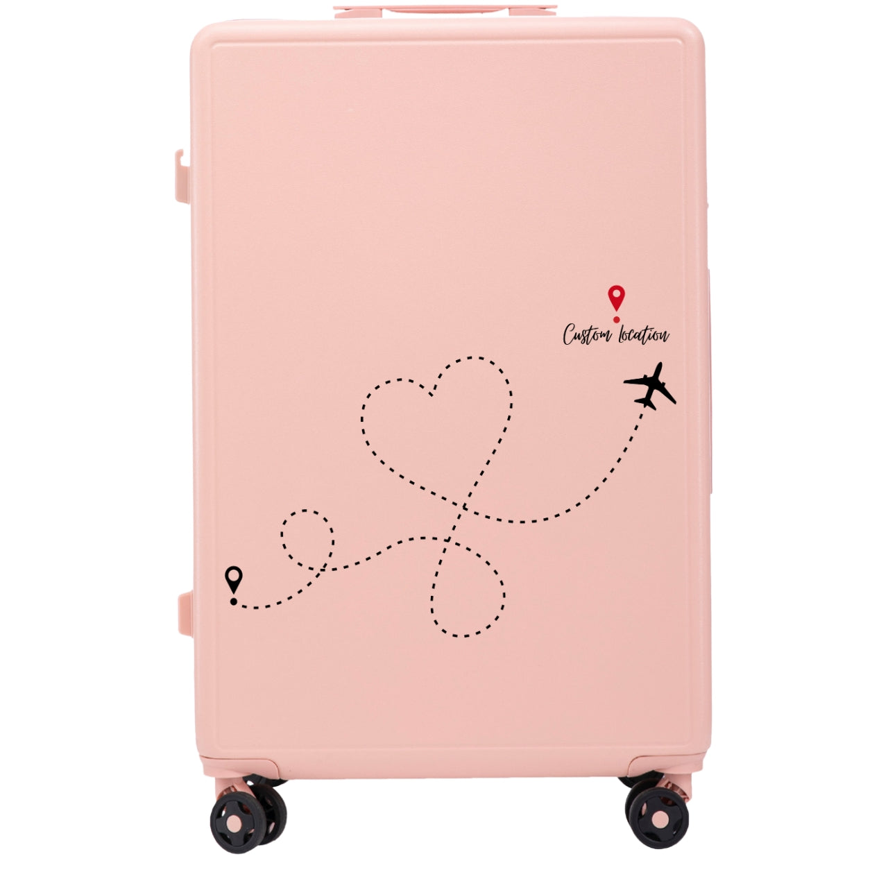 Walizka kabinowa Wings ABS+ 20" Customized  SOFT PINK TRAVEL