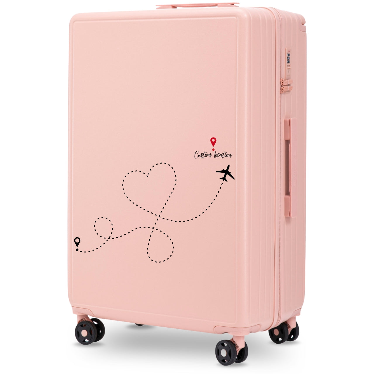 Walizka kabinowa Wings ABS+ 20" Customized  SOFT PINK TRAVEL