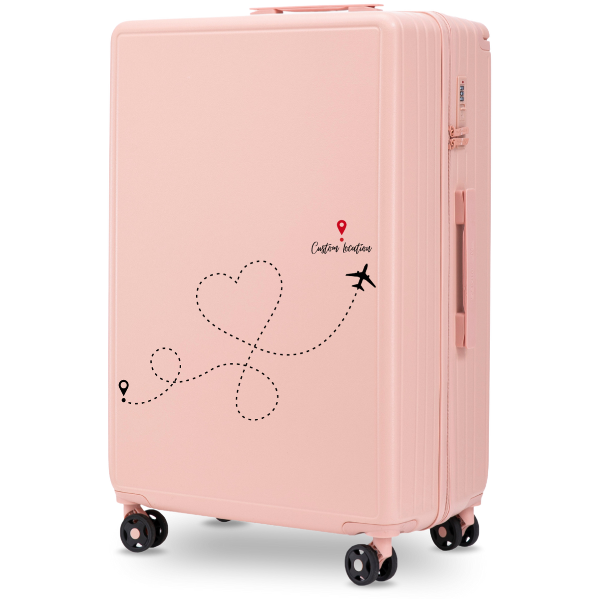 Walizka duża Wings ABS+ 28" Customized SOFT PINK TRAVEL
