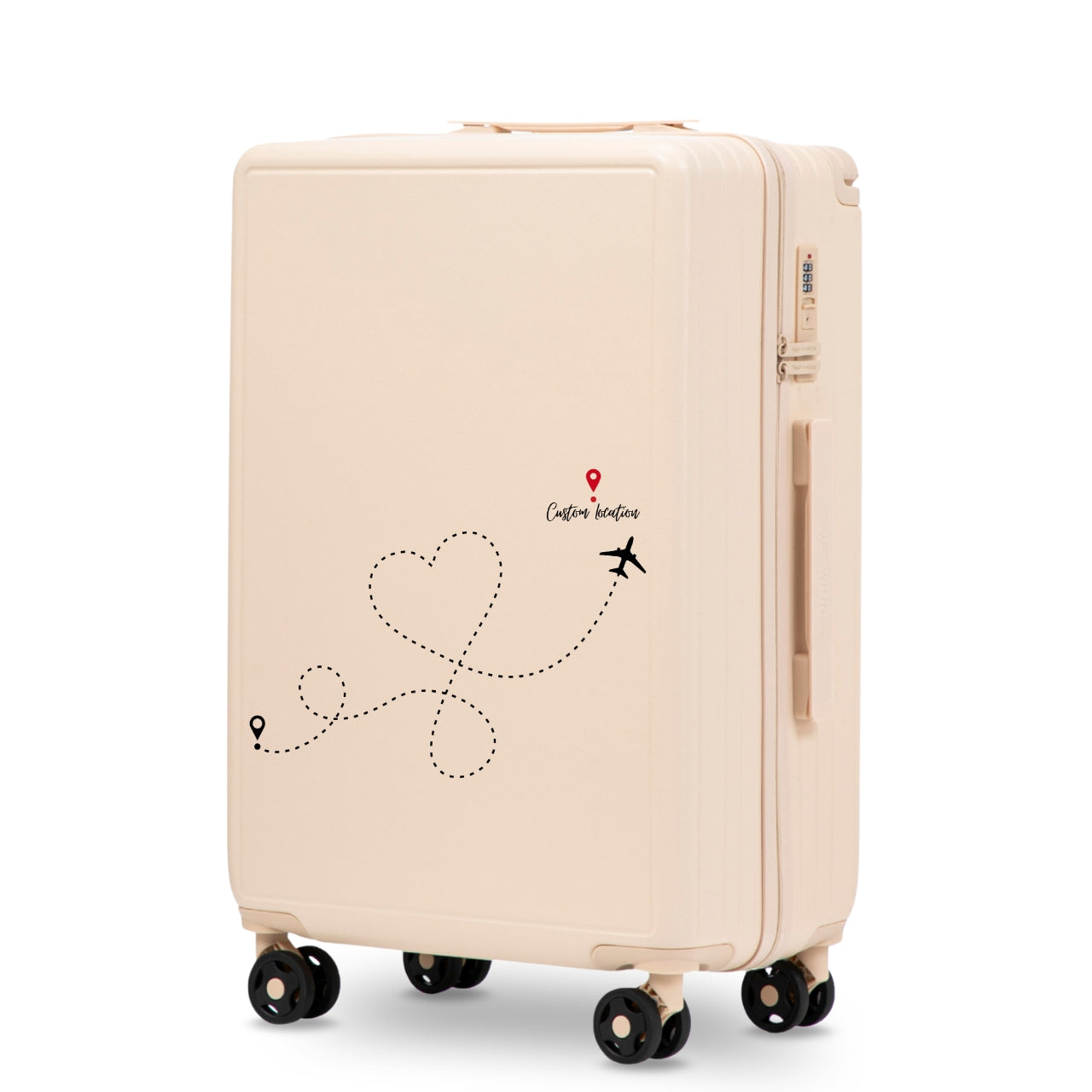 Walizka kabinowa Wings ABS+ 20" Customized DIRTY WHITE TRAVEL