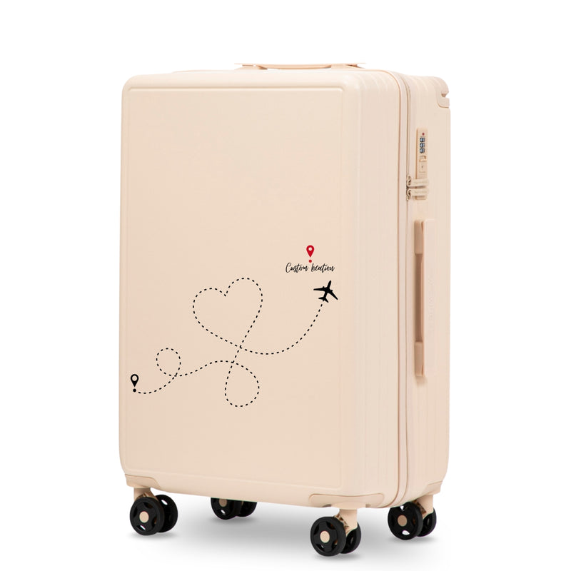 Walizka kabinowa Wings ABS+ 20" Customized DIRTY WHITE TRAVEL