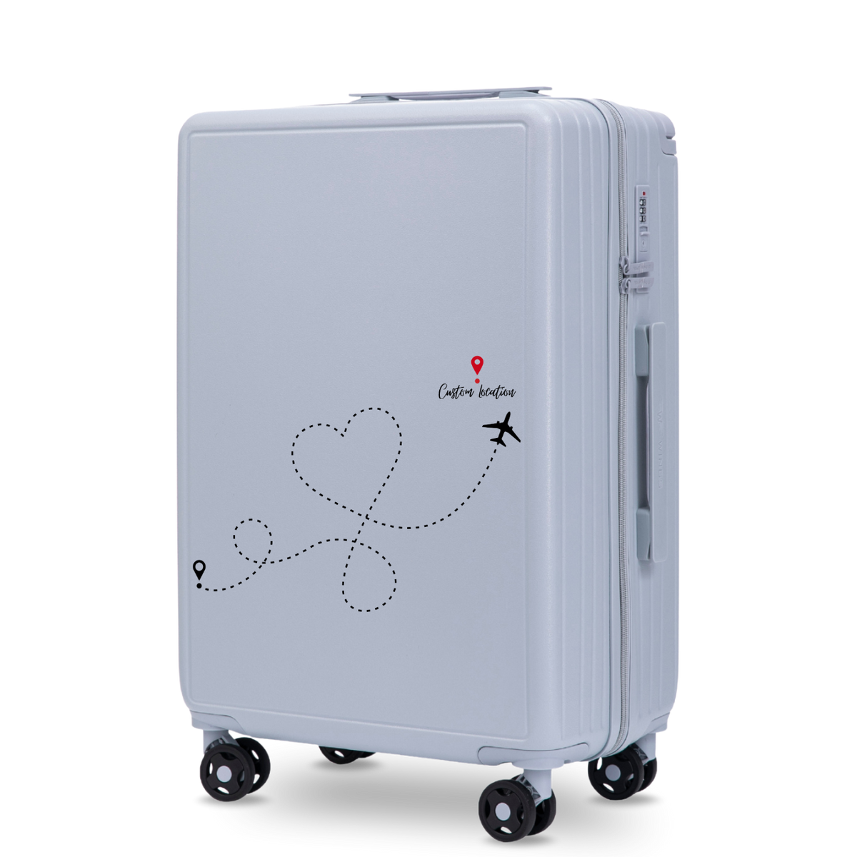 Walizka średnia Wings ABS+ 24" Customized PASTEL BLUE TRAVEL