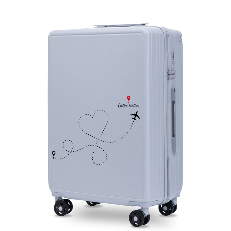 Walizka średnia Wings ABS+ 24" Customized PASTEL BLUE TRAVEL