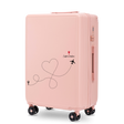 Walizka średnia Wings ABS+ 24" Customized SOFT PINK TRAVEL