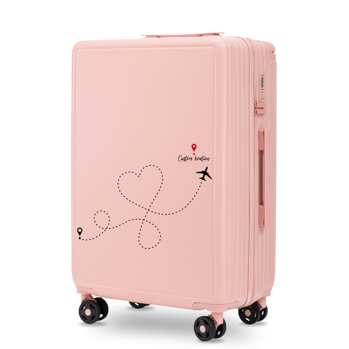 Walizka średnia Wings ABS+ 24" Customized SOFT PINK TRAVEL