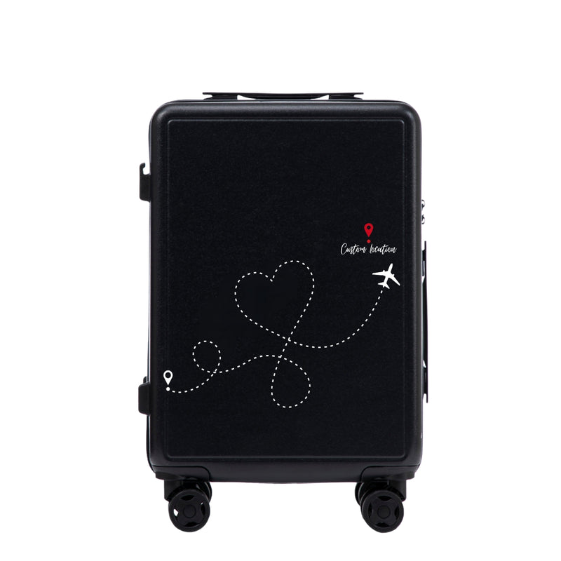 Walizka kabinowa Wings ABS+ 20" Customized BLACK TRAVEL