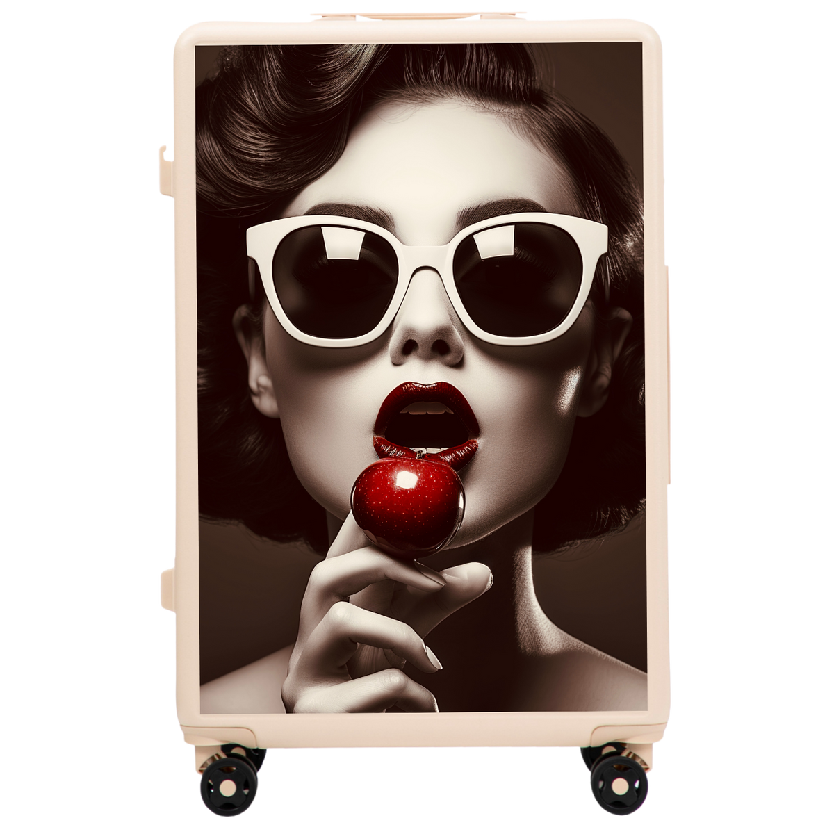 Walizka duża Wings ABS+ 28" Customized DIRTY WHITE CHERRY
