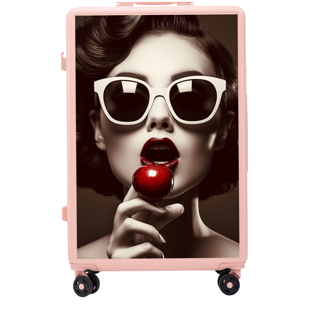 Walizka duża Wings ABS+ 28" Customized SOFT PINK CHERRY